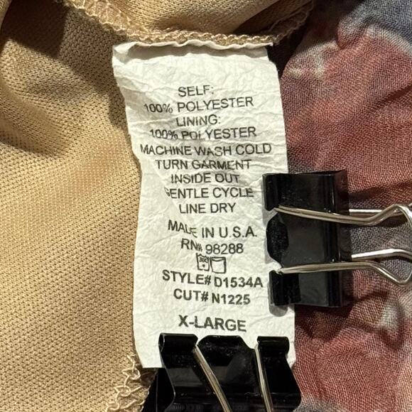 Cal Style Dress Sheer Patriotic Americana Flag Festival Y2K Midi Red Blue XL - Picture 4 of 5